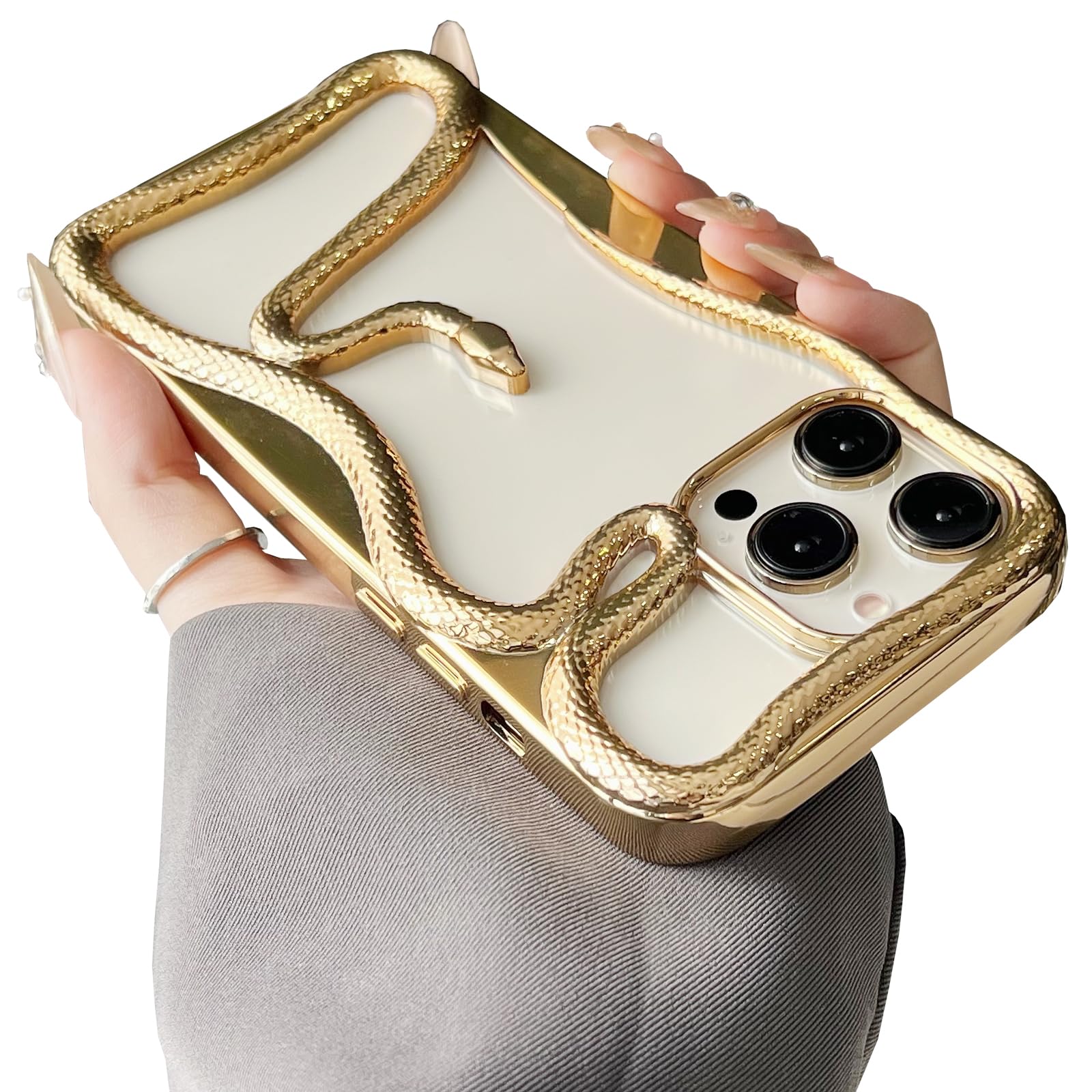 Amazon.com: QoKcoahn Snake Phone Case for iPhone 16 Pro, Bling